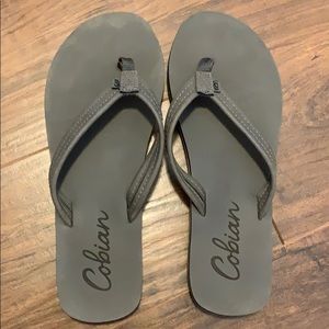 Cobian Grey flip flops